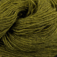 Load image into Gallery viewer, Dizzy Sheep - Isager Spinni (Wool 1) _ 15s, Dark Chartreuse on Gray, Lot: 440328
