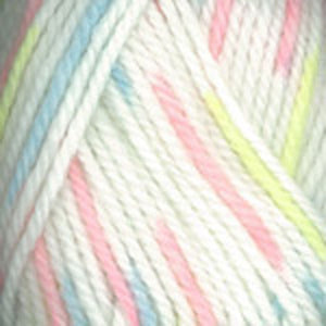 Dizzy Sheep - Plymouth Encore Chunky Colorspun _ 7133, White, Pink, Yellow, Blue, Lot: 42262
