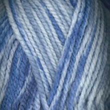 Load image into Gallery viewer, Dizzy Sheep - Plymouth Encore Chunky Colorspun _ 7201, White, Light Blue, Dark Blue, Lot: 56777
