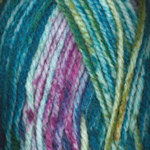 Dizzy Sheep - Plymouth Encore Chunky Colorspun _ 7203, Purple, Blue, Green, Ochre, Lot: 619383