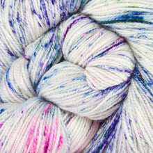 Load image into Gallery viewer, Dizzy Sheep - Plymouth Happy Feet 100 Splash Hand Dyed _ 105, Blueberry, Lot: 209304
