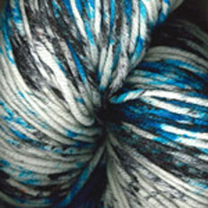 Dizzy Sheep - Plymouth Worsted Merino Superwash Hand Dyed _ 0107, Blue Oreo, Lot: 211302